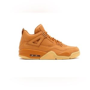 Leather Jordan 4 retro ginger wheat